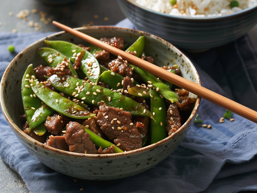 Wołowina teriyaki z ryżem