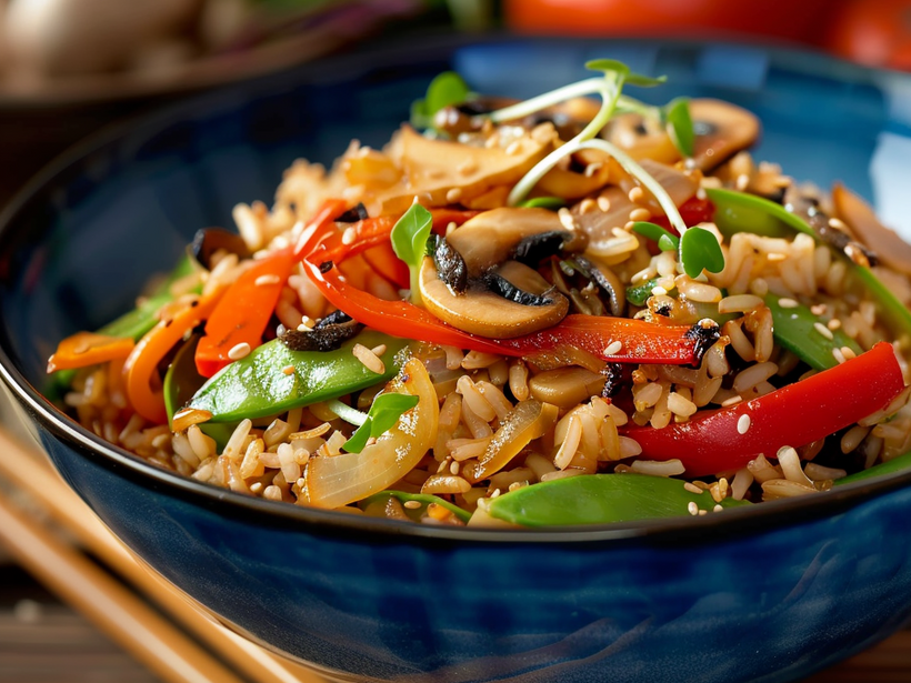 azjatycki ryż z warzywami