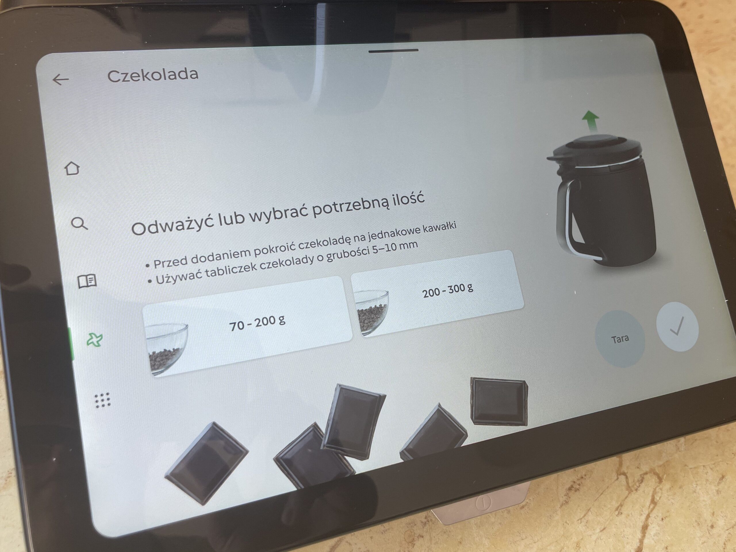 odważenie albo wybranie ilości składnika