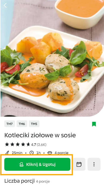 funkcja Kliknij&Ugotuj Cookidoo