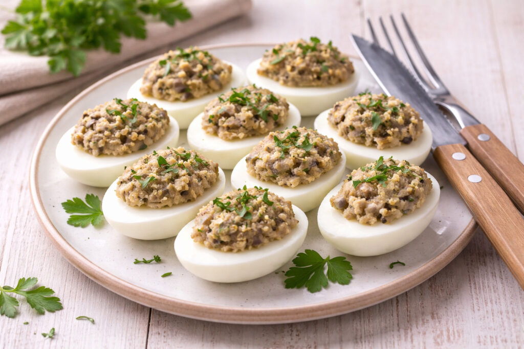 jajka z farszem pieczarkowym thermomix