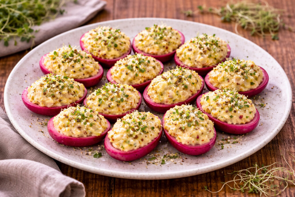 różowe jajka faszerowane thermomix